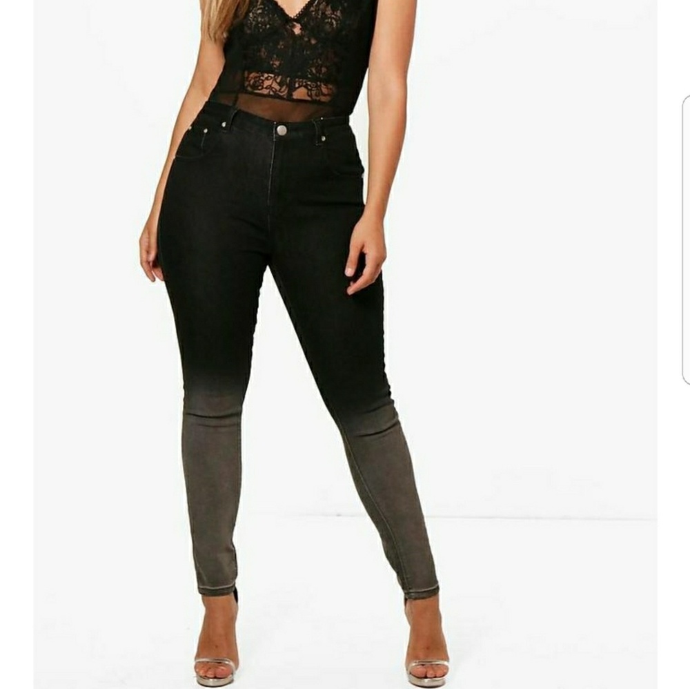 Boohoo Plus Demi Ombre Skinny Jeans